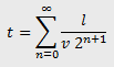 Zeno's dichotomy paradox formula.